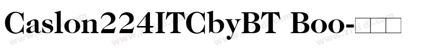 Caslon224ITCbyBT Boo字体转换